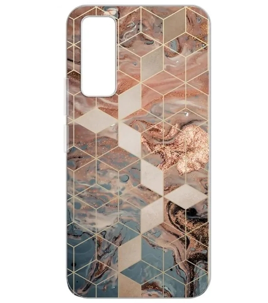 Чехол (клип-кейс) Gresso для Vivo Y53s 4G Air золотистый/синий (GR17AAAE9792)