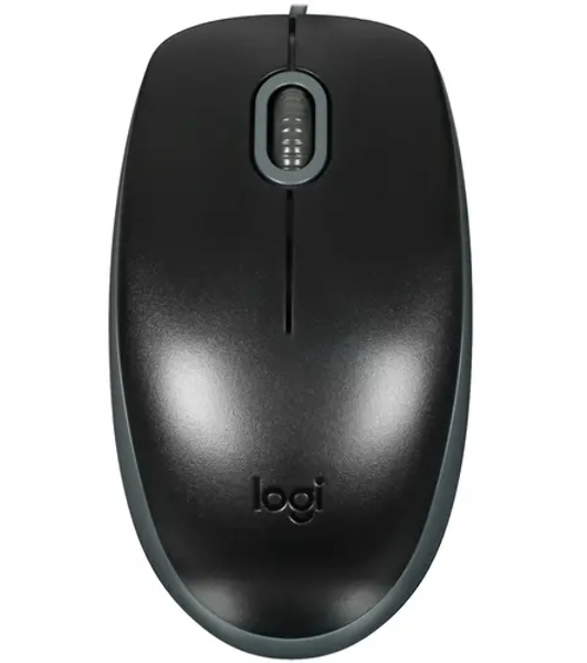 Мышь проводная Logitech M110 Silent черный, 1000 dpi, USB, кнопки - 3