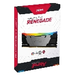 Оперативная память Kingston Fury Renegade, DDR4, 128Gb (4x32Gb), 3600MHz, CL18, DIMM, радиатор, RGB, черный/серебристый, фото2