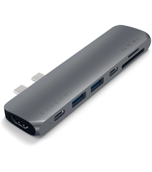 Док-станция Satechi ST-CMBPM, USB Type-C, HDMI/Thunderbolt 3/USB Type-C/SD/microSD/USB 3.0, USB