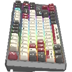 Клавиатура беспроводная A4Tech Bloody WS87 USB, Bluetooth/Радиоканал серый/красный, фото7