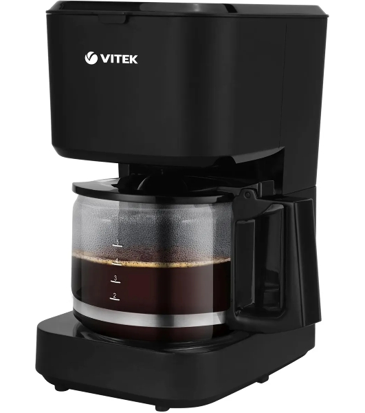 Кофеварка капельная Vitek VT-8386 черный, исп. кофе - молотый, 0,75 л, 630 Вт