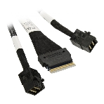 Кабель Broadcom 05-60003-00 Slimline SASx8 (SFF8654) -to- 2 SAS HD x4 (SFF8643)+ SFF9402, 1M, фото5