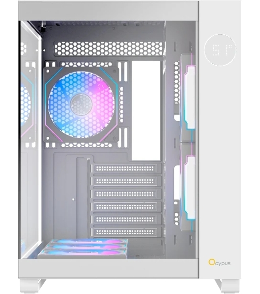Компьютерный корпус Ocypus Iota C70 WH ARGb ATX/win/белый/6 ARGb fans/no PSU/Tempered Glass