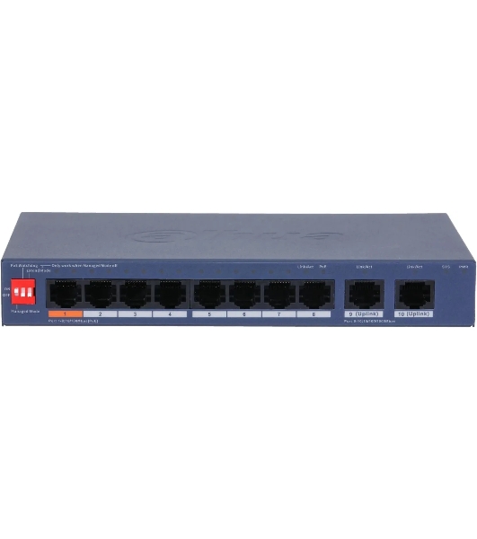 Коммутатор Dahua DH-CS4010-8ET2GT-60, 2×1 Гбит/с, управляемый