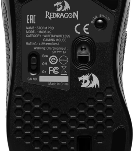 Мышь беспроводная игровая REDRAGON Storm Pro RGb, 16000 dpi