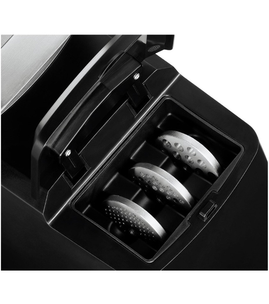 Мясорубка электрическая Bosch MFW68660 черный, 2200 Вт, 4.3 кг/мин, реверс, защита от перегрузки, металлический лоток, насадки - 10