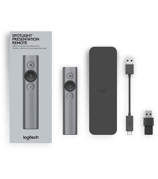 Презентер Logitech Spotlight R-R0011 серый, Bluetooth, кнопки - 3