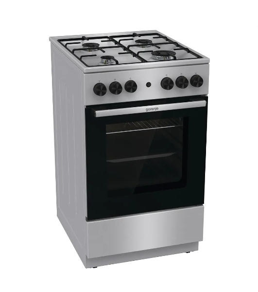 Плита газовая Gorenje GGI5A21XJ серебристый, конфорок 4 газовых, духовка 61 л, 50 см x 85 см x 59.4 см
