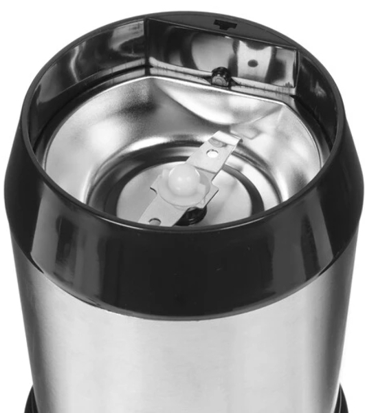 Кофемолка Centek CT-1362 (сталь) 200Вт, 60гр, стальн стакан, стальн чаша, прозрачная крышка