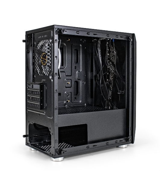 Компьютерный корпус Minitower ExeGate Mistery R2-NPX500 (mATX, БП 500NPX с вент. 12 см, 2*USB+1*USB 3.0, аудио, черный, 1 вент. 12см с RGb подсветкой и полоса на передней панели, боковая панель - закаленное стекло)