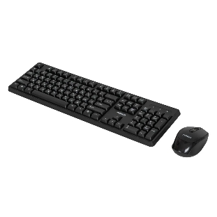 Комплект клавиатура+мышь Fusion GKIT-752 беспроводной, USB, 1000 DPI, чёрный