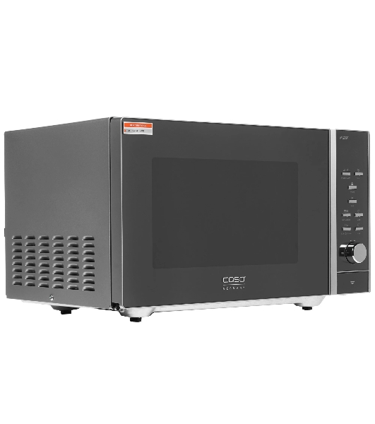 Микроволновая печь CASO MG 25 Ceramic Menu серебристый/черный, 25 л, 900 Вт, переключатели - кнопки, поворотный механизм