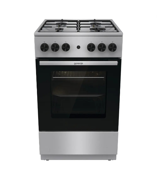 Плита газовая Gorenje GGI5A21XJ серебристый, конфорок 4 газовых, духовка 61 л, 50 см x 85 см x 59.4 см