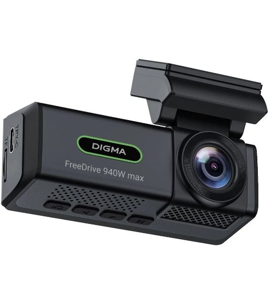 Видеорегистратор Digma FreeDrive 940W max, 3840x2160, 3.2', Wi-Fi, G-сенсор, датчик движения
