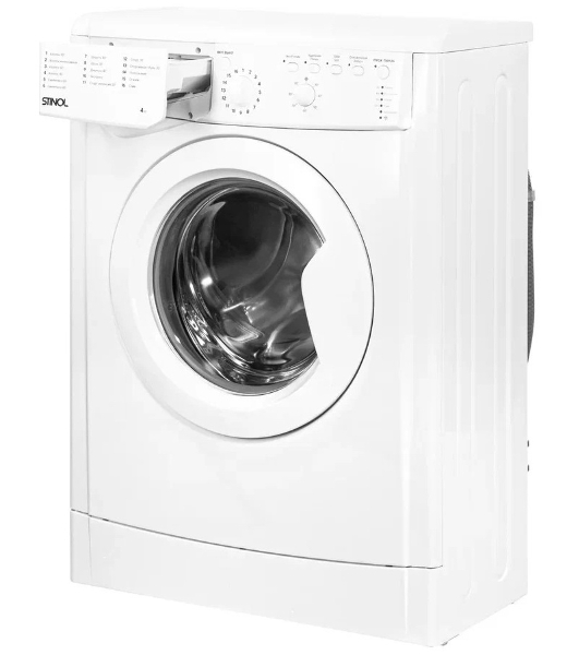 Стиральная машина Stinol WSTU 410 B белый, загрузка фронтальная 4 кг, 1000 об/мин, класс A