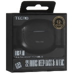 Наушники TWS Tecno Buds 4 Air черный, внутриканальные, Bluetooth, до 6 ч, фото2