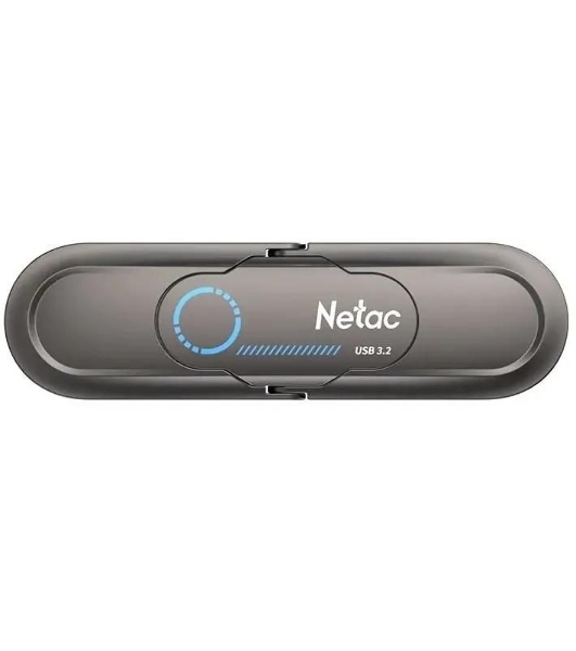 Флешка USB Netac US9 (NT03US9C-512G-32TA), 512Gb, USB 3.2 Gen2 Type-A/USB Type-C, R/W 1000/900, серебристый