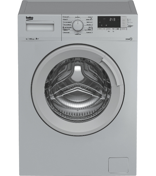 Стиральная машина Beko WSRE6512ZSS серебристый, загрузка фронтальная 6 кг, 1000 об/мин., класс: А