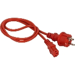 Шнур питания Lanmaster LAN-PP13/SH-0.5-RD C13-Schuko проводник.:3x0.75мм2 0.5м 220В 10А (упак.:1шт) красный, фото 1