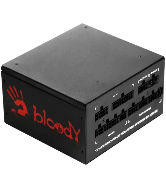 Блок питания Bloody BD-PS750G, 750Вт, 80 PLUS Gold, 120мм, модульный, черный