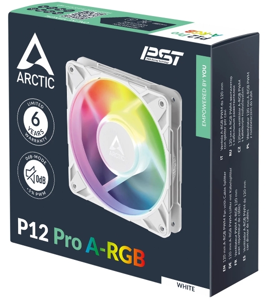 Вентилятор корпусной ARCTIC P12 Pro A-RGb (белый) - retail (ACFAN00311A)