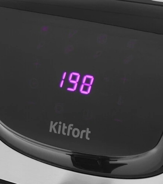 Аэрогриль Kitfort КТ-2232 серебристый, 1700 Вт, 5.4 л, сенсор, 8 программ