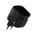 Сетевое зарядное устройство Maxvi SFC-330GN Type-C\USB 30W PD QC3.0 черный, фото 1