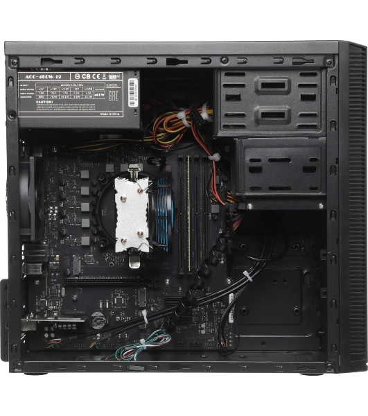 Компьютер Amur Нарвал B7I21 MT i3 12100 (3.3) 16Gb SSD 512Gb UHDG 730 FreeDOS 2.5xGbitEth 400W мышь клавиатура черный (RUS) (2147008)