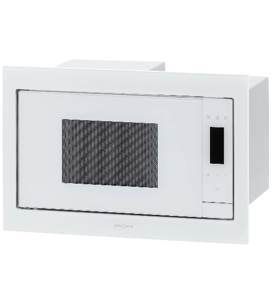 Встраиваемая микроволновая печь Krona ESSEN 60 WH DOTS белый, 31 л, 1000 Вт, переключатели - сенсор