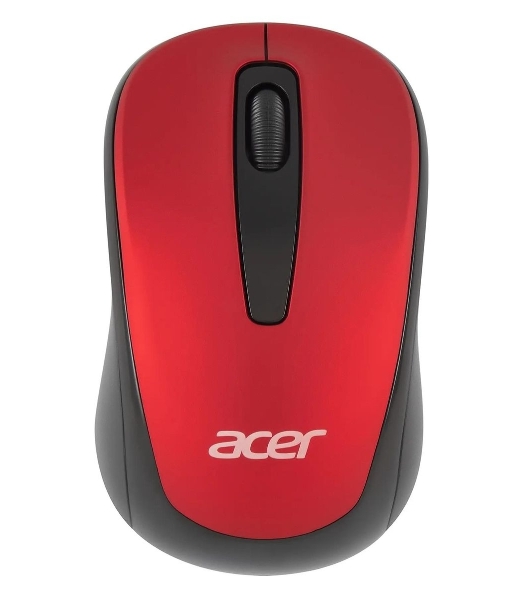 Мышь беспроводная Acer OMR136 красный, 1000 dpi, радиоканал, USB, кнопки - 3
