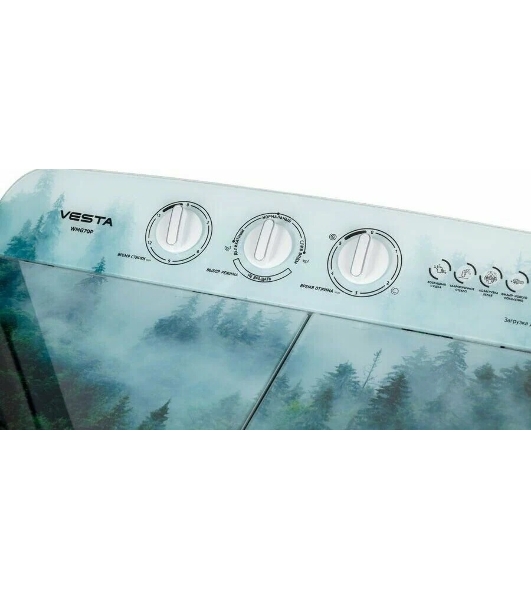 Стиральная машина VESTA WMG 70P 7кг Nature 01 белый, загрузка вертикальная 7 кг, 1300 об/мин