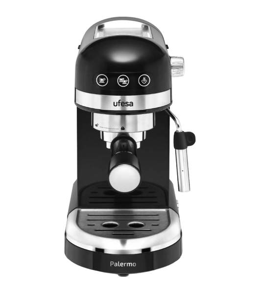 Кофеварка рожковая Ufesa PALERMO BLACK черный, исп. кофе - молотый, 1.5 л, 1350 Вт, 20 бар