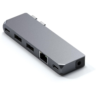 Док-станция Satechi ST-UCPHMIM, USB Type-C, USB 3.0/USB Type-C/RJ-45/Mini jack, USB