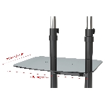Стойка для телевизора Cactus CS-VM-ST04H черный 37'-70' макс.45кг напольный мобильный, фото3