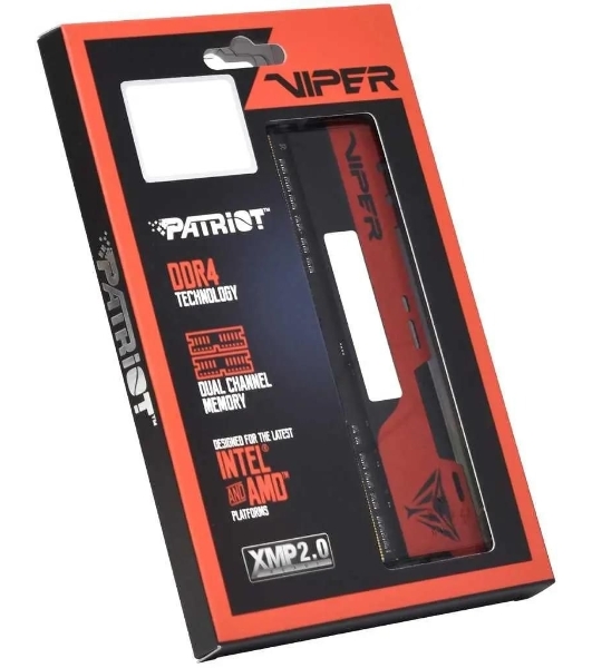 Оперативная память Patriot Viper Elite II, DDR4, 32GB (2x16 GB), 3200 MHz, CL18, DIMM, радиатор, красный, черный