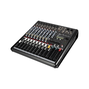 Микшер INTREND ITMIX-8-2 аналоговый, 12 входов (8 аналоговых, 1 стерео, 2 USB), 2 группы, эффекты