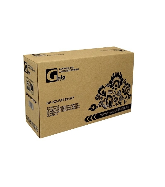 Картридж GalaPrint GP-KX-FAT431A7 черный (6000 стр) для Panasonic KX-MB2230/KX-MB2235/KX-MB2270/KX-MB2510/KX-MB2515/KX-MB2540/KX-MB2545/KX-MB2571/KX-MB2575