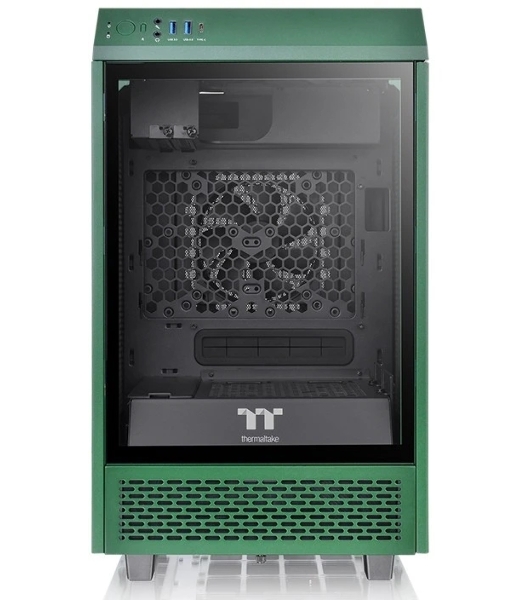 Компьютерный корпус Thermaltake The Tower 100 Racing Green без БП miniITX 1x120мм 3x140мм 2xUSB 3.0 audio bott PSU