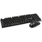 Комплект клавиатура+мышь ExeGate MK110-OEM проводной, USB, 1000 DPI, чёрный, фото 1
