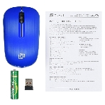 Мышь беспроводная Oklick 525MW голубой, 1000 dpi, радиоканал, USB, кнопки - 3, фото6