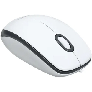 Мышь проводная Logitech M100R белый, 1000 dpi, USB, кнопки - 3