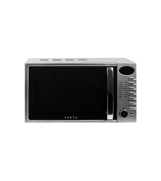Микроволновая печь Vekta TS720ATS серебристый/черный, 20 л, 700 Вт, переключатели - кнопки, поворотный механизм
