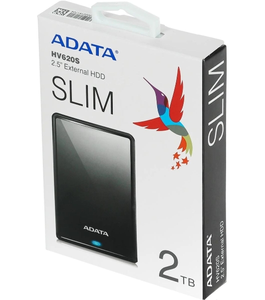 Внешний HDD 2.5' ADATA HV620S, 2TB, USB 3.2 Gen 1 Type-A, 5400 rpm, черный