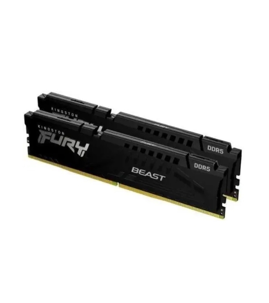 Оперативная память Kingston Fury Beast, DDR5, 16GB (2x8GB), 6000MHz, CL36, DIMM, с радиаторами, RGB, черный