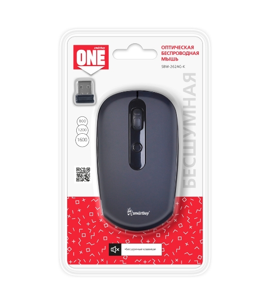 Мышь беспроводная Smartbuy ONE 262AG черная (SBM-262AG-K)