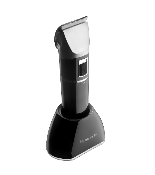 Машинка для стрижки BRAYER BR3402, LED-дисплей, 4 насад, турбо, титан. покр, регу. высоты лезвий