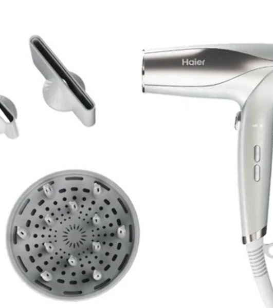 Фен Haier HHD-602 белый, 1600 Вт, ионизация