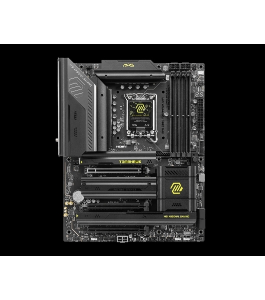 Материнская плата MSI MAG Z890 TOMAHAWK WIFI, LGA 1851, Intel Z890, 4xDDR5, 4xSATA, 4xM.2, 1xPCIe 5.0 x16, 2xPCIe 4.0 x4, 1xHDMI, 2xUSB-C Thunderbolt 4, 1xUSB-C 3.2 Gen 2, 3xUSB-A 3.2 Gen 2, 4xUSB-A 3.2 Gen 1, 1x 5Gb LAN, 2x3.5 мм, 7.1, ATX