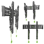 Кронштейн ONKRON TM5W/32-65'' макс 400*400 наклон +12º от стены: 35-145мм, макс вес 68,2кг, встр уровень, белый, фото 1